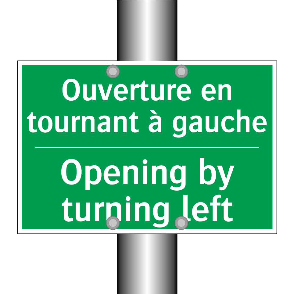 Ouverture en tournant à gauche - Opening by turning left