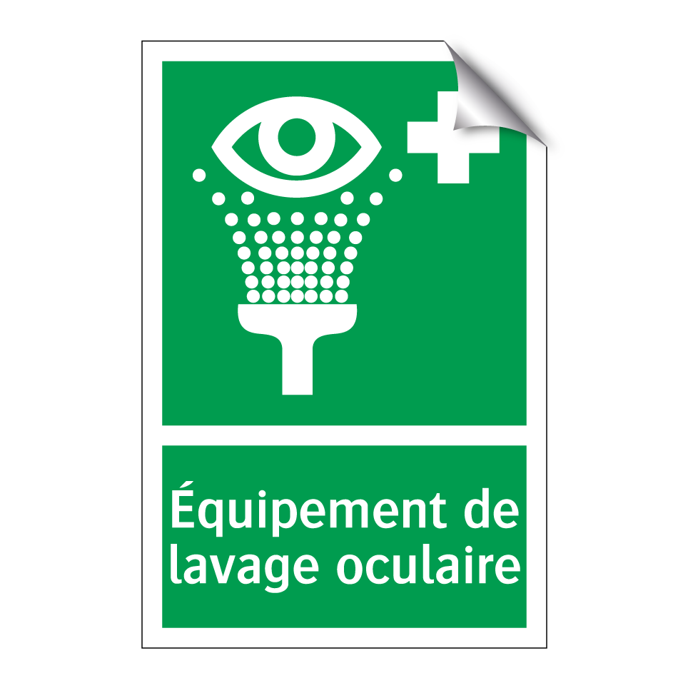 Équipement de lavage oculaire