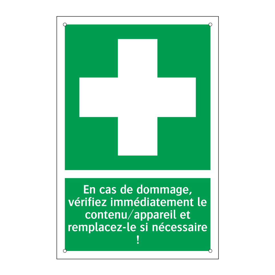 En cas de dommage, vérifiez immédiatement le contenu/appareil et remplacez-le si nécessaire !