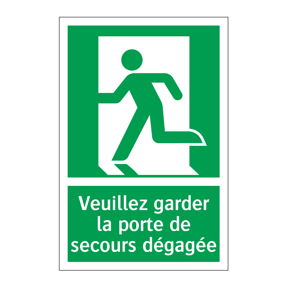 Veuillez garder la porte de secours dégagée