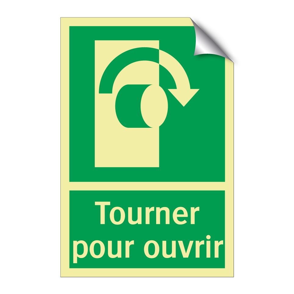 Tourner pour ouvrir