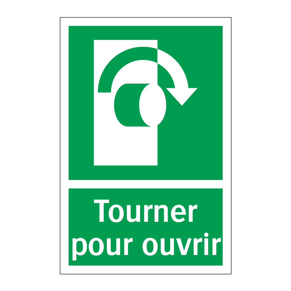 Tourner pour ouvrir