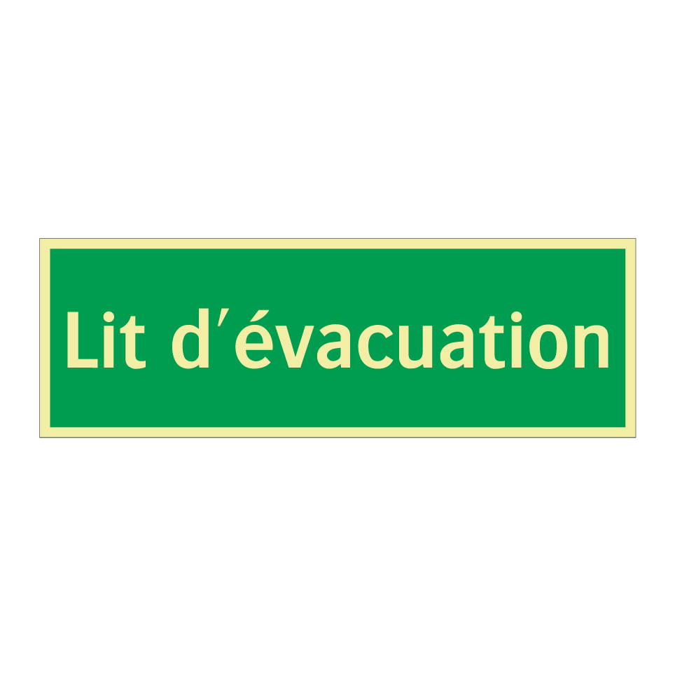 Lit d'évacuation