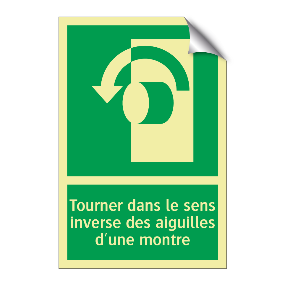 Tourner dans le sens inverse des aiguilles d'une montre