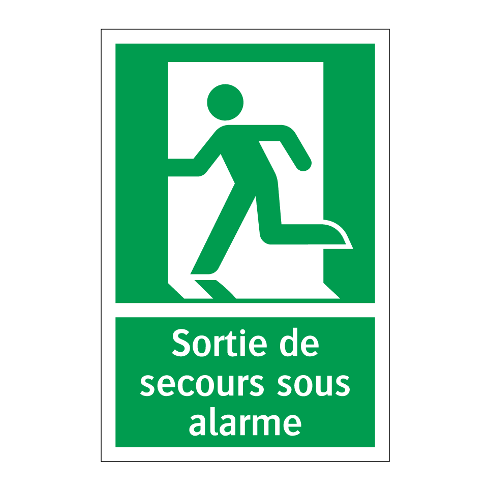 Sortie de secours sous alarme