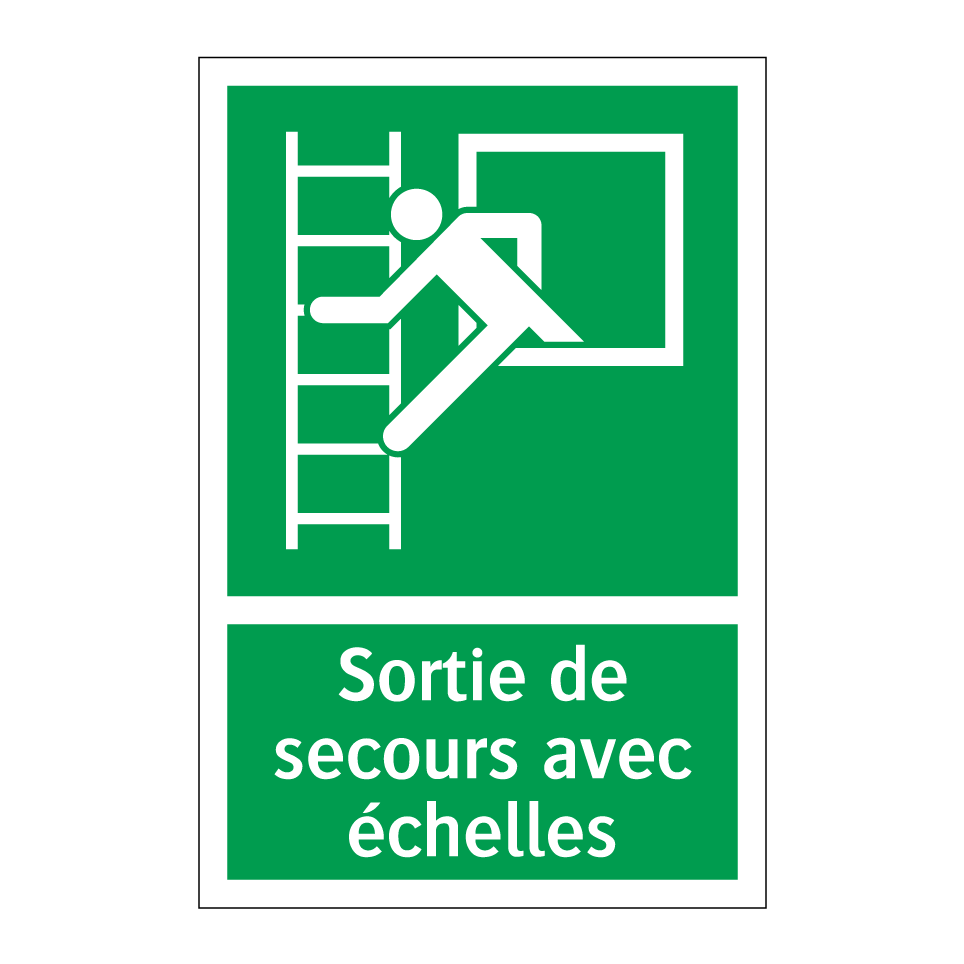 Sortie de secours avec échelles