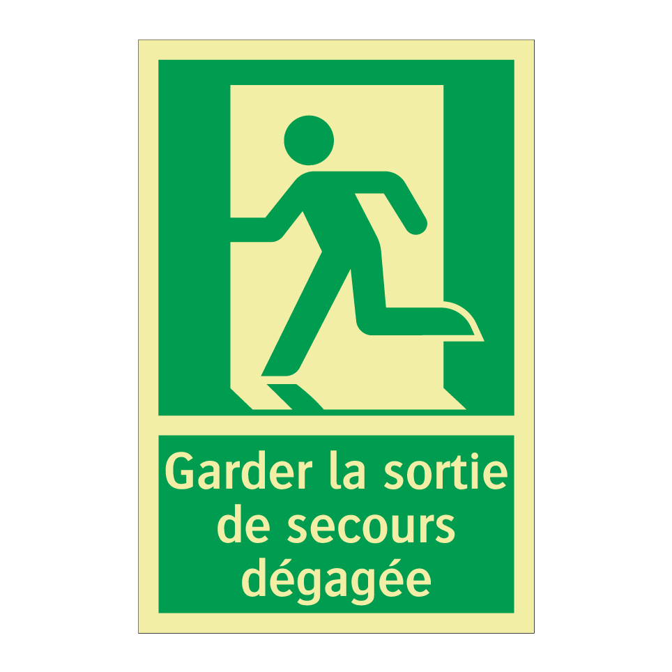 Garder la sortie de secours dégagée
