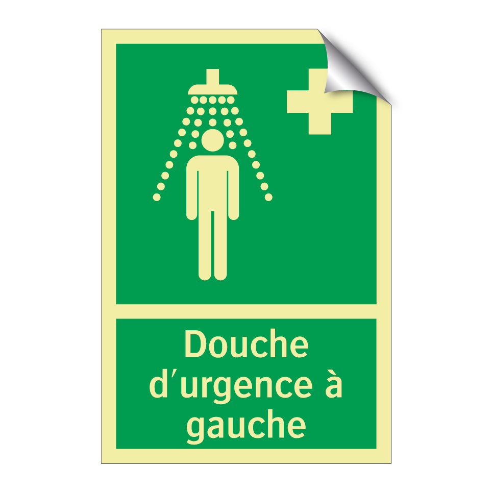 Douche d'urgence à gauche