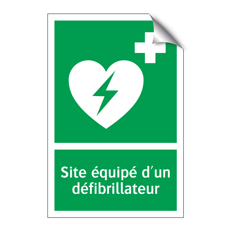 Site équipé d'un défibrillateur