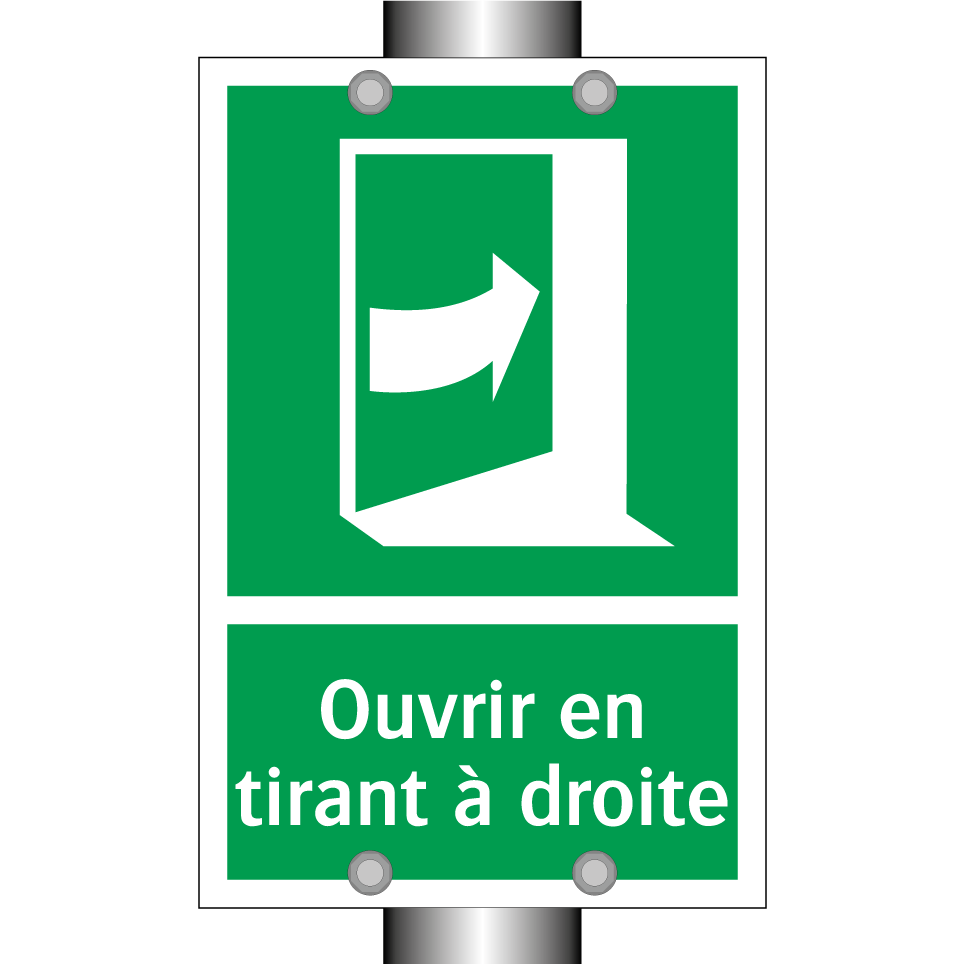 Ouvrir en tirant à droite