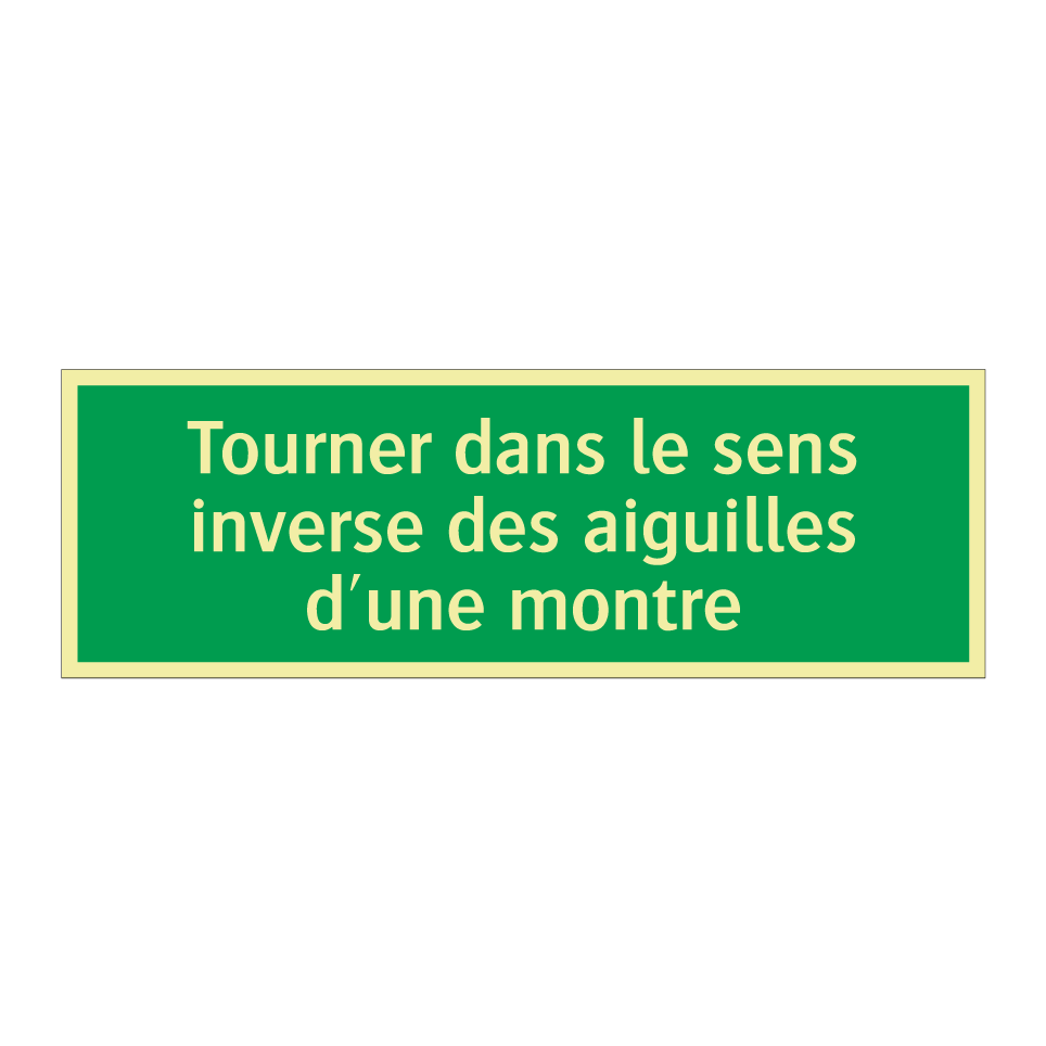 Tourner dans le sens inverse des aiguilles d'une montre