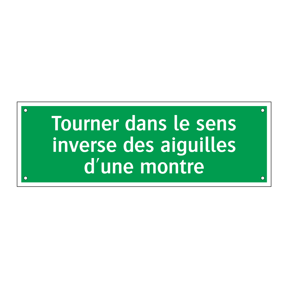 Tourner dans le sens inverse des aiguilles d'une montre