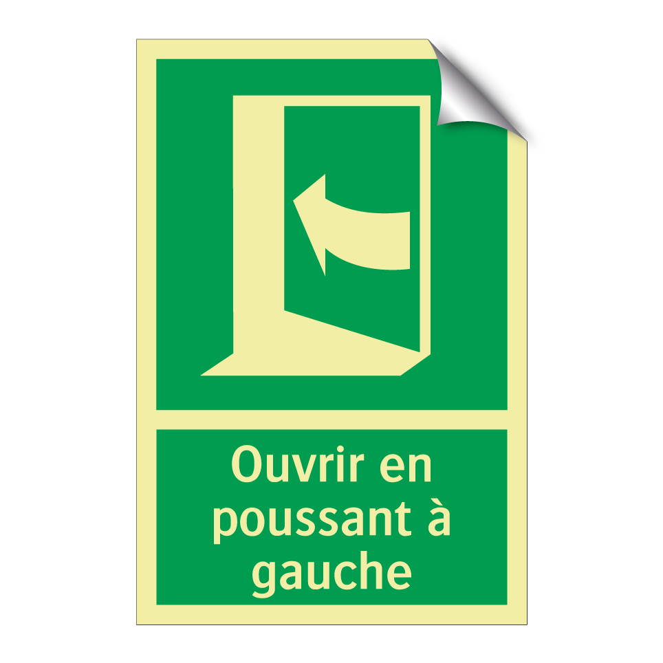 Ouvrir en poussant à gauche