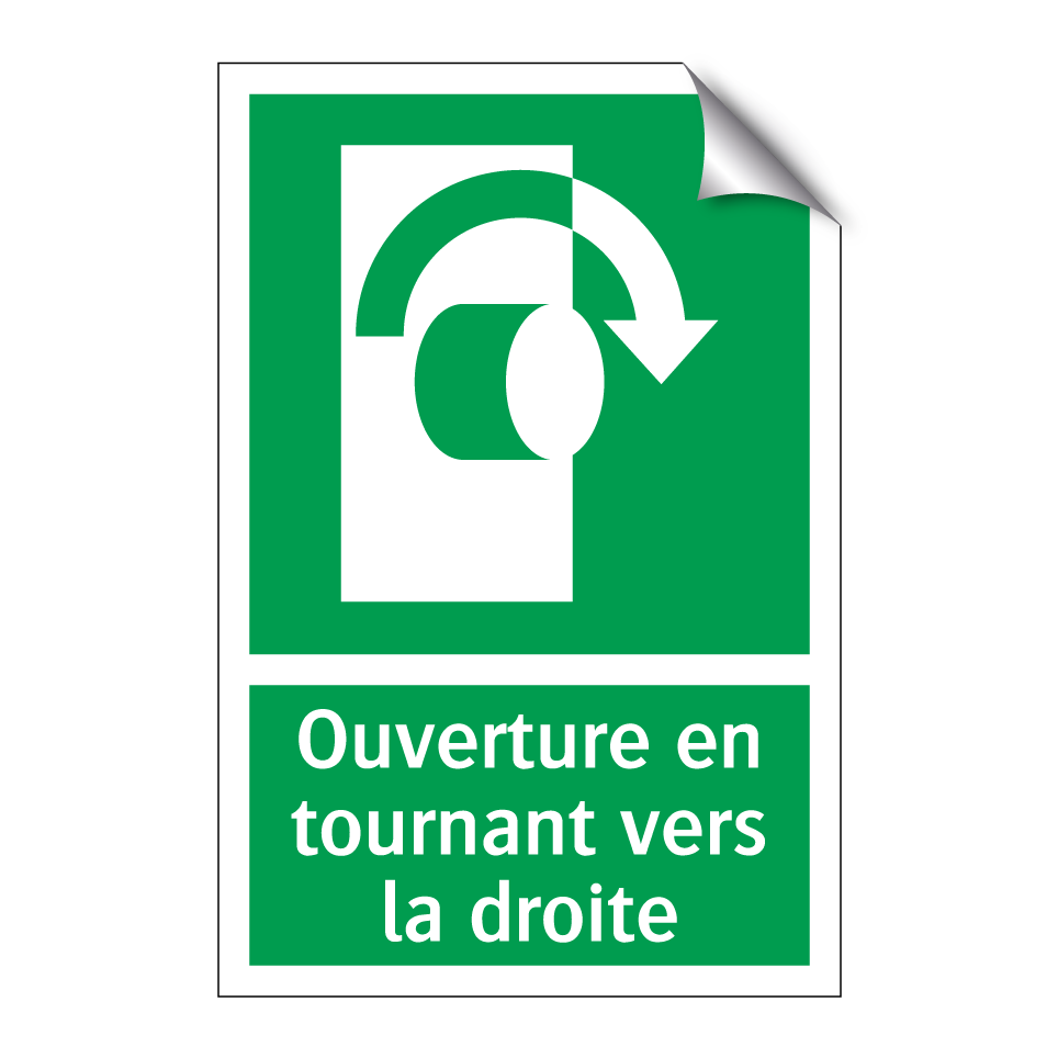 Ouverture en tournant vers la droite
