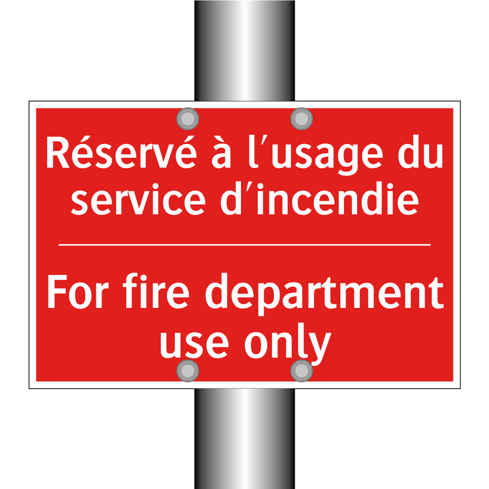 Réservé à l'usage du service d'incendie /.../ - For fire department use only