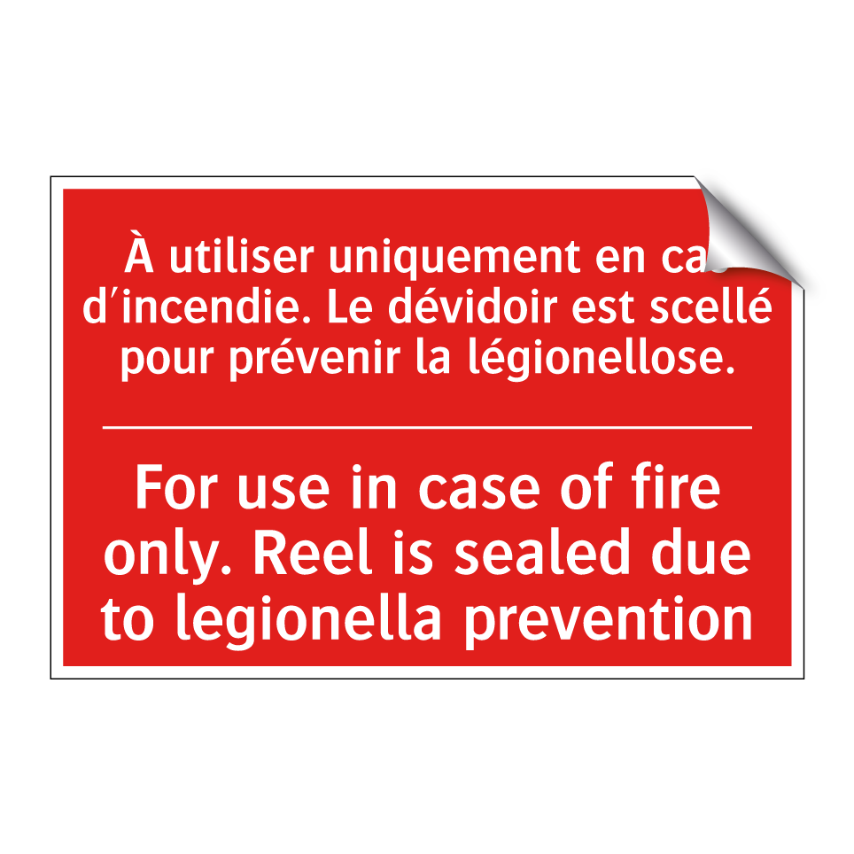 À utiliser uniquement en cas d'incendie. /.../ - For use in case of fire only. /.../