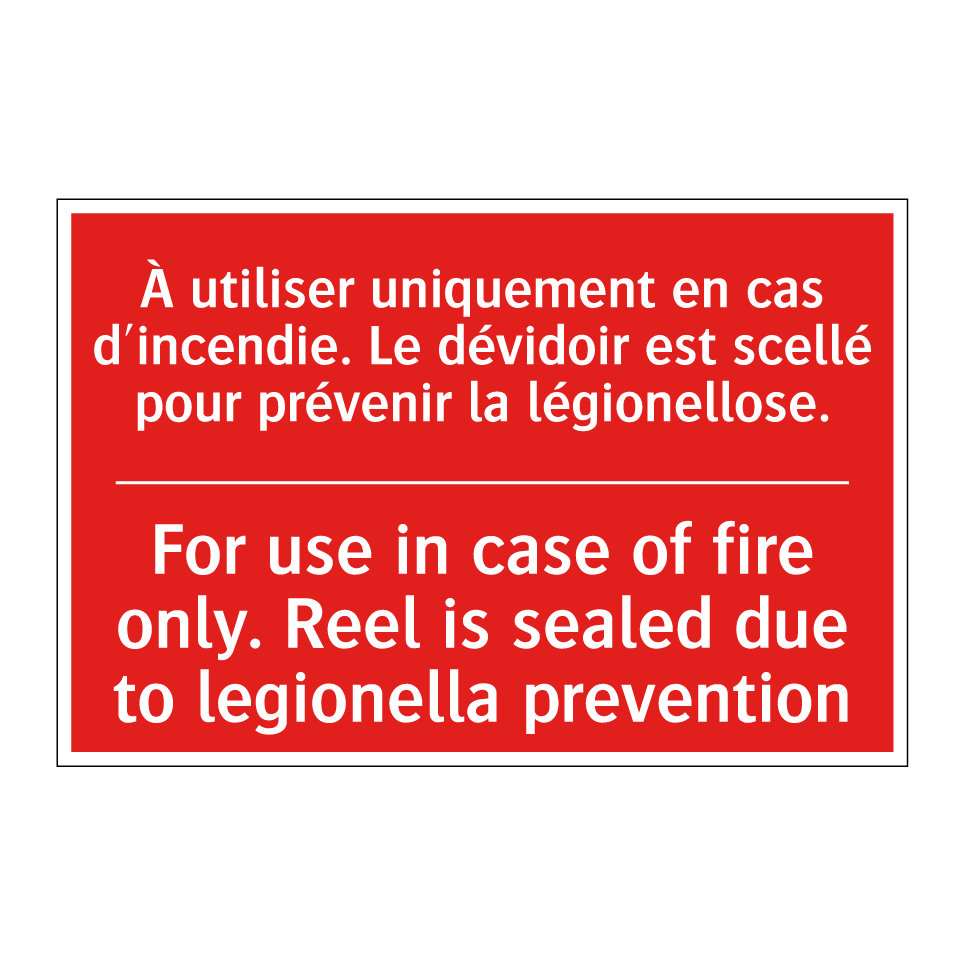 À utiliser uniquement en cas d'incendie. /.../ - For use in case of fire only. /.../