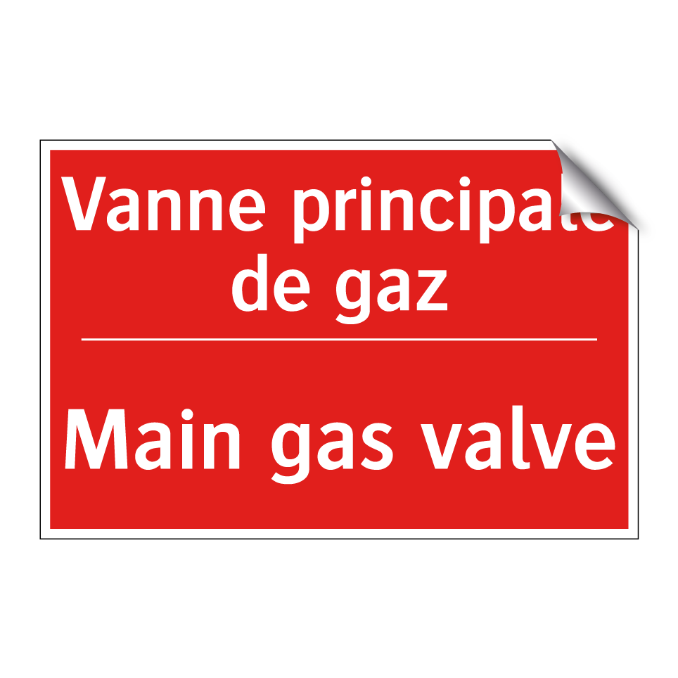 Vanne principale de gaz - Main gas valve
