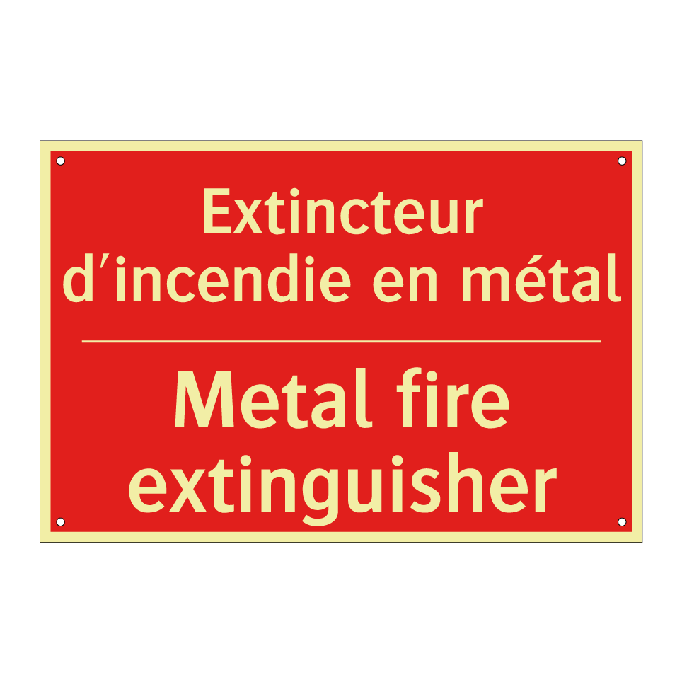 Extincteur d'incendie en métal - Metal fire extinguisher