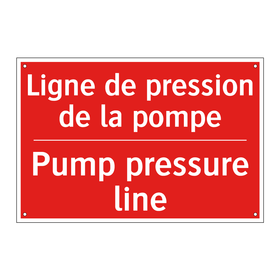 Ligne de pression de la pompe - Pump pressure line