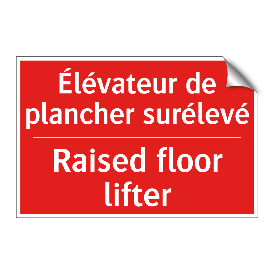 Élévateur de plancher surélevé - Raised floor lifter