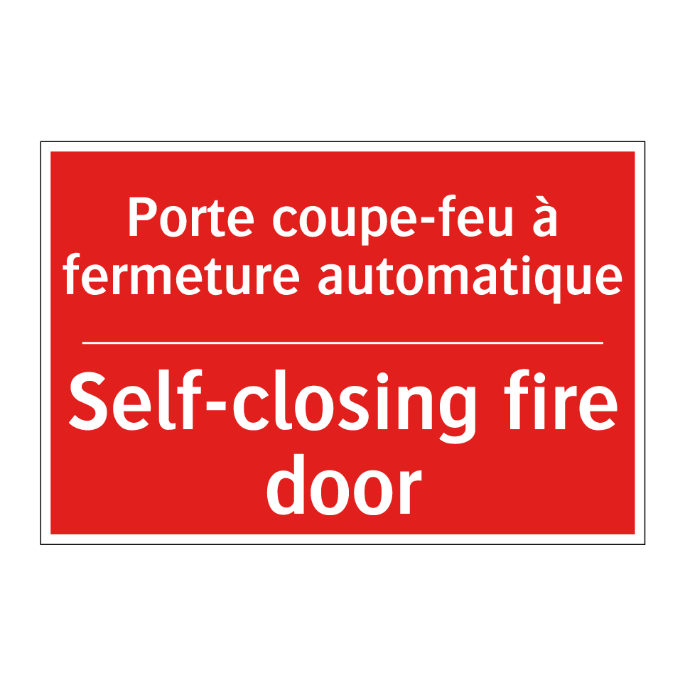 Porte coupe-feu à fermeture automatique /.../ - Self-closing fire door