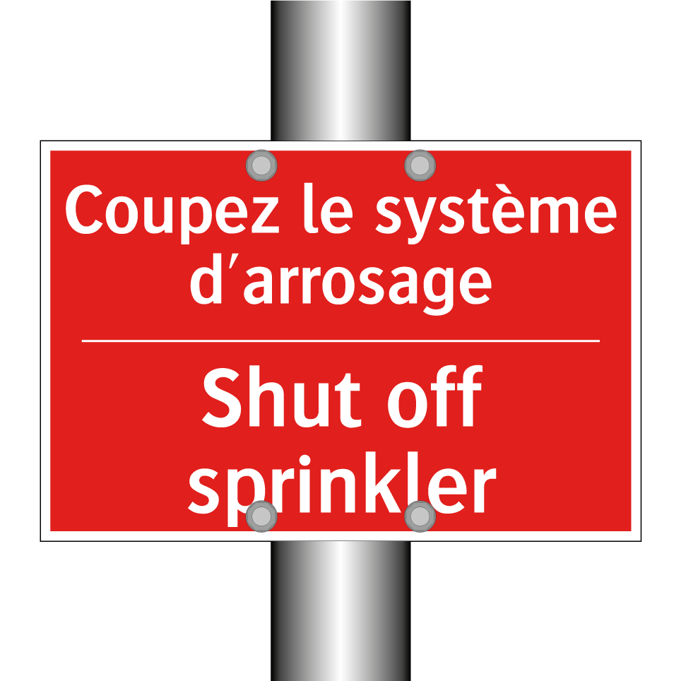 Coupez le système d'arrosage - Shut off sprinkler
