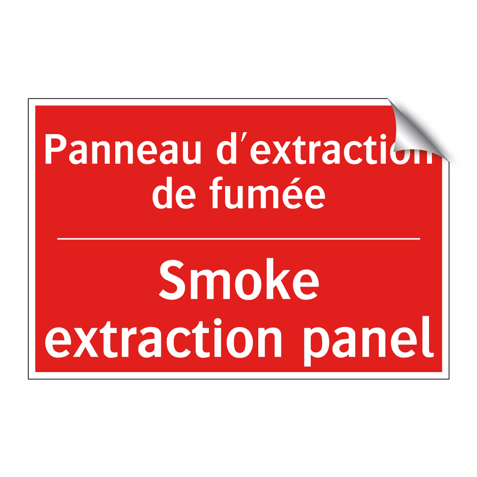 Panneau d'extraction de fumée - Smoke extraction panel