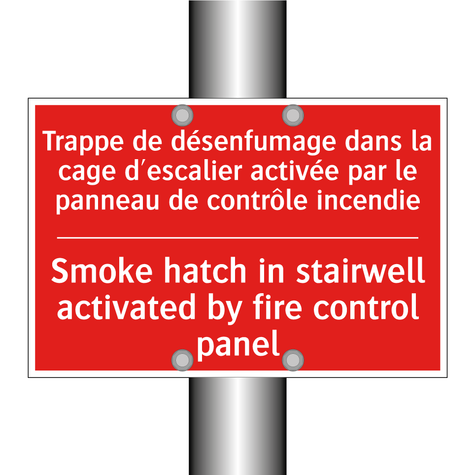 Trappe de désenfumage dans la /.../ - Smoke hatch in stairwell activated /.../