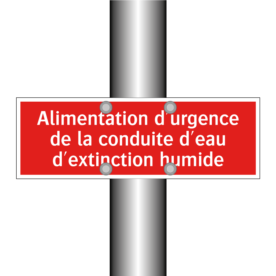 Alimentation d'urgence de la conduite d'eau d'extinction humide