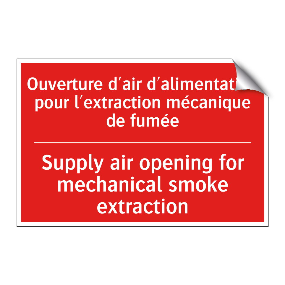 Ouverture d'air d'alimentation /.../ - Supply air opening for mechanical /.../