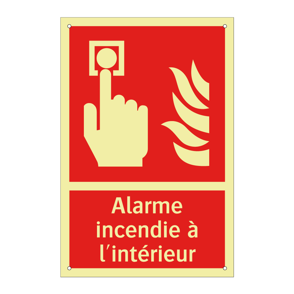 Alarme incendie à l'intérieur