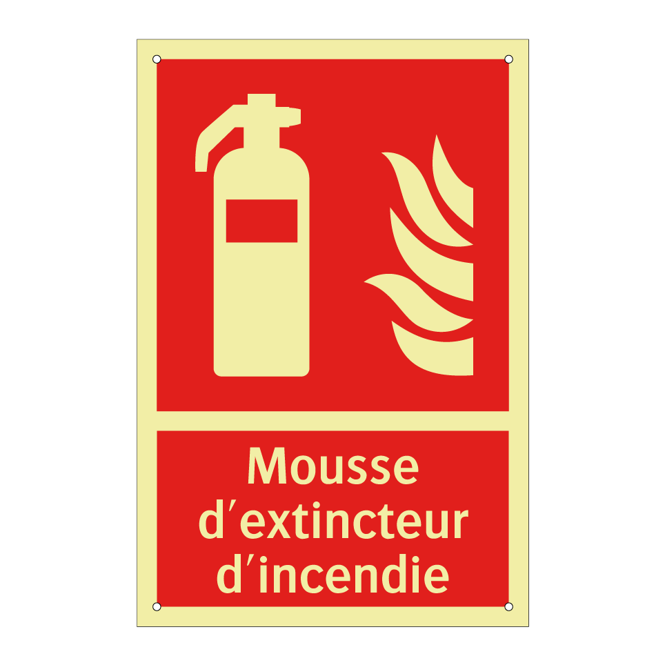 Mousse d'extincteur d'incendie