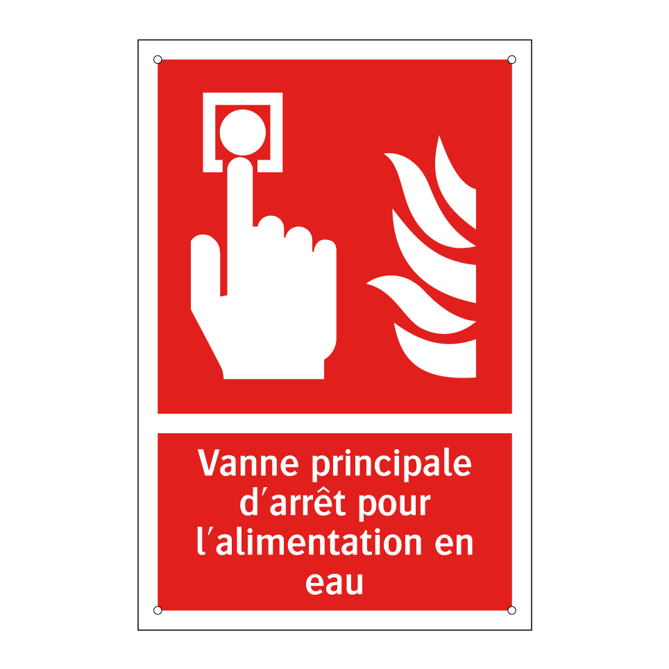 Vanne principale d'arrêt pour l'alimentation en eau