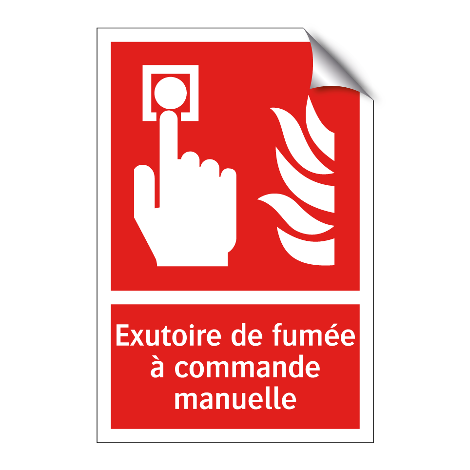 Exutoire de fumée à commande manuelle