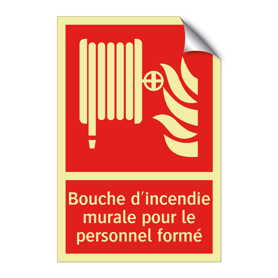 Bouche d'incendie murale pour le personnel formé