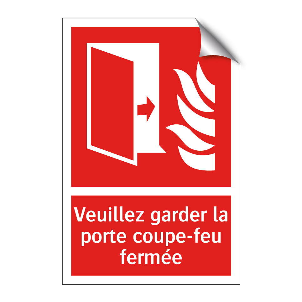 Veuillez garder la porte coupe-feu fermée