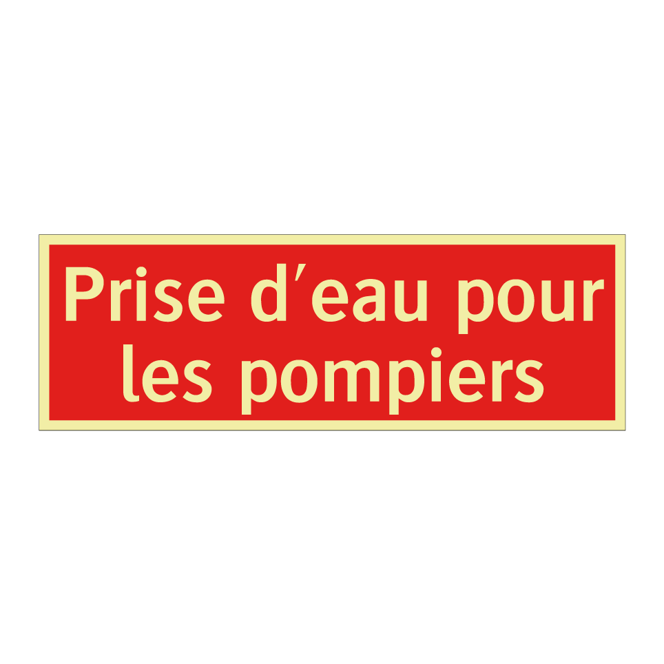 Prise d'eau pour les pompiers