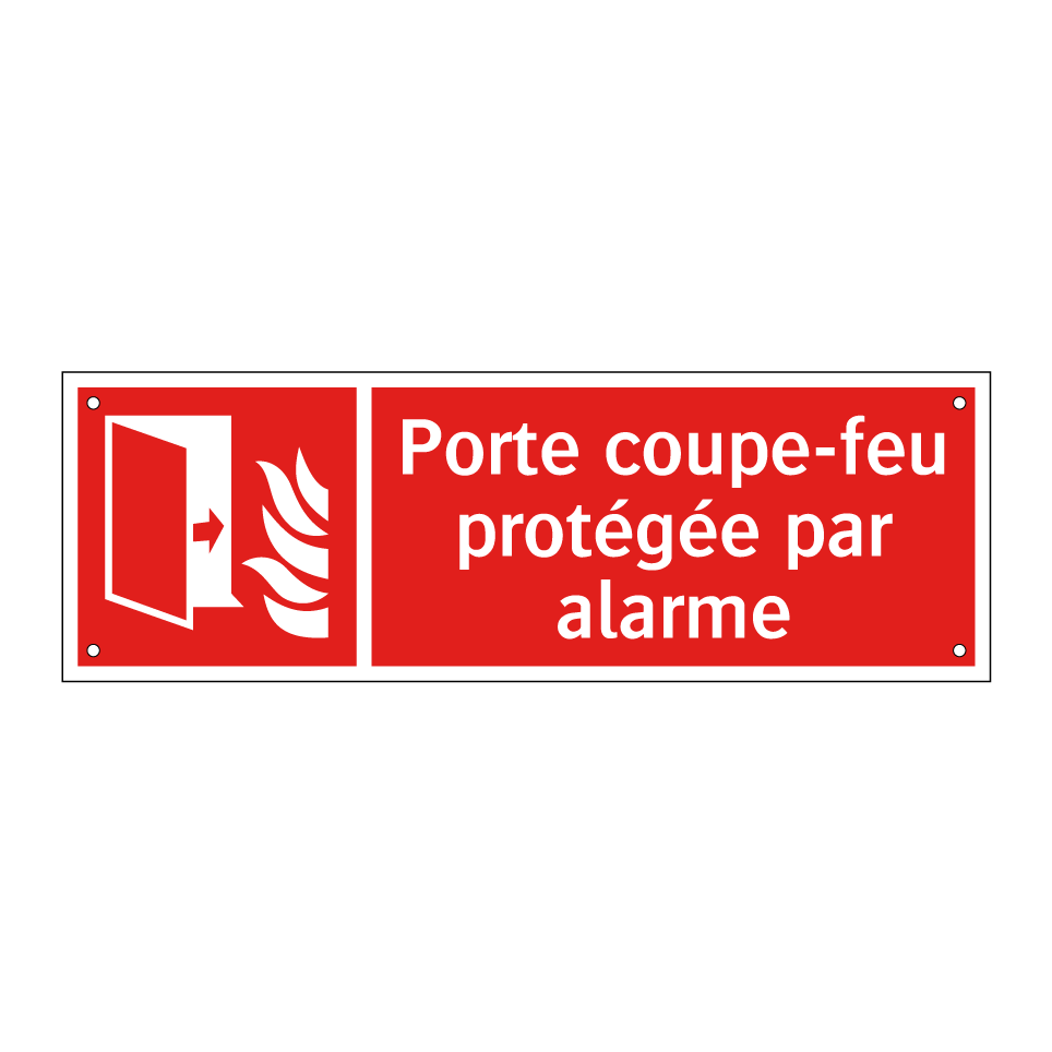 Porte coupe-feu protégée par alarme