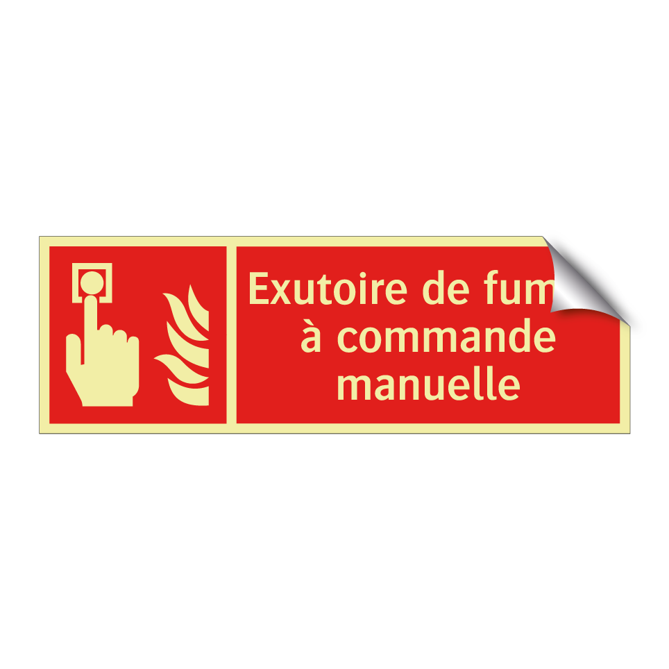 Exutoire de fumée à commande manuelle