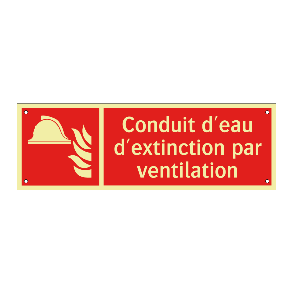Conduit d'eau d'extinction par ventilation
