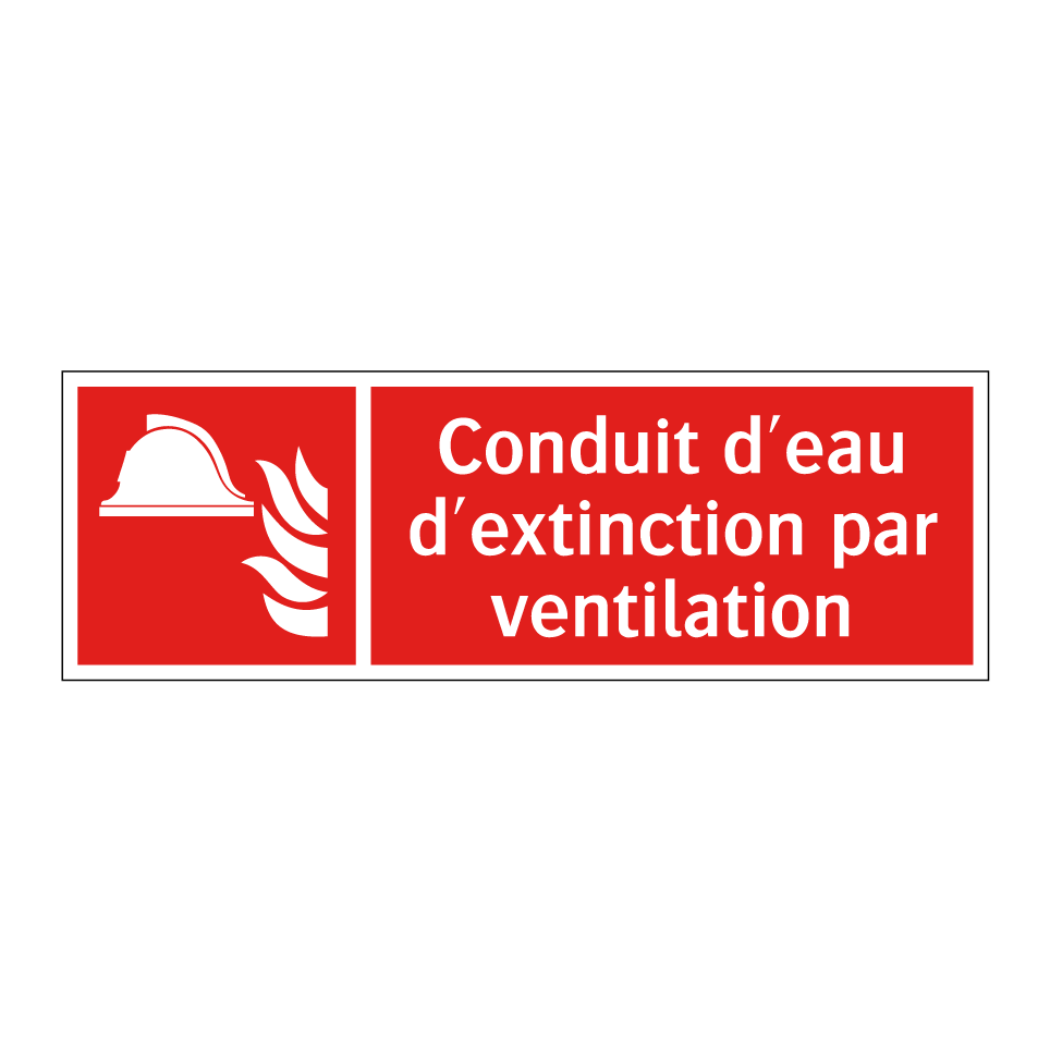 Conduit d'eau d'extinction par ventilation