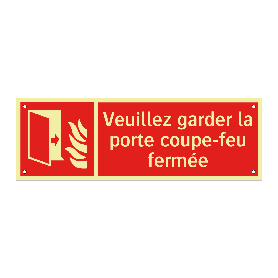 Veuillez garder la porte coupe-feu fermée