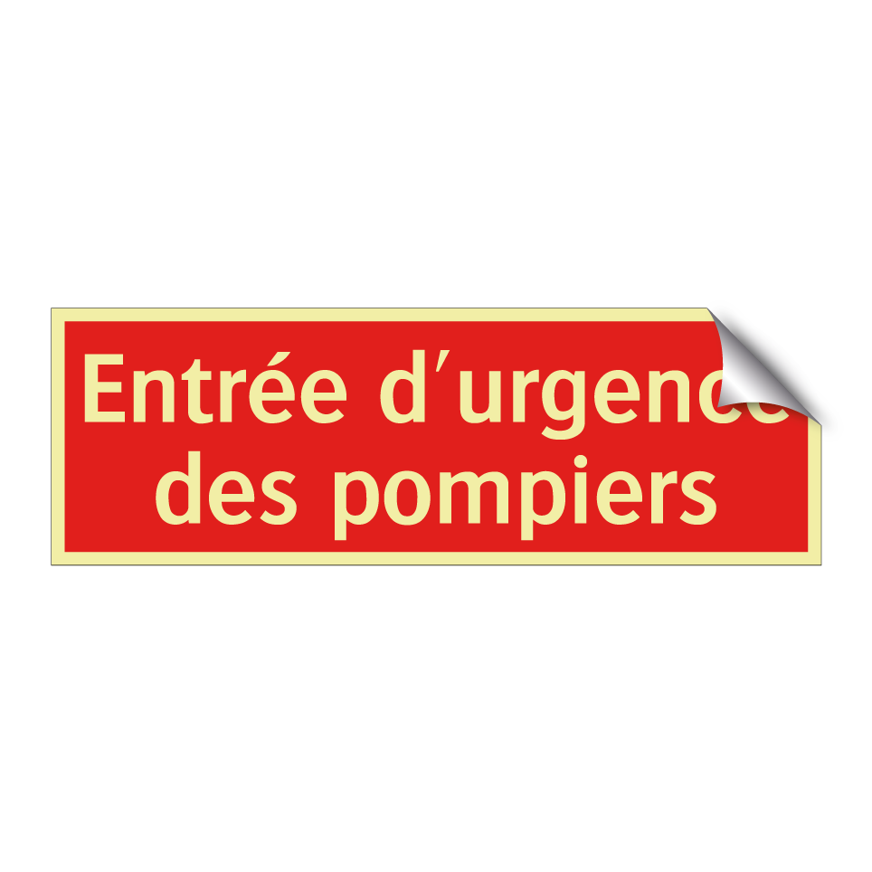 Entrée d'urgence des pompiers