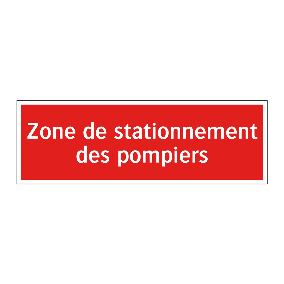 Zone de stationnement des pompiers