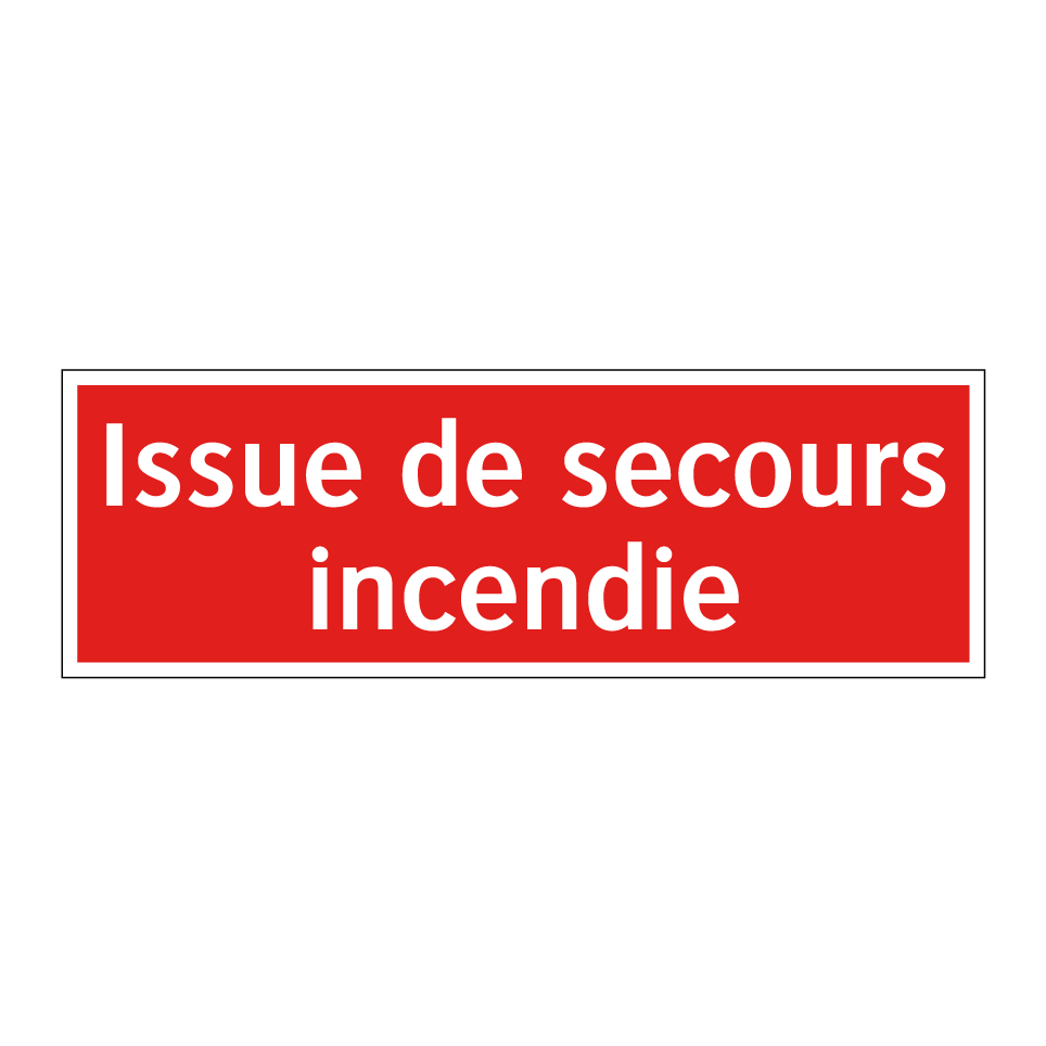Issue de secours incendie