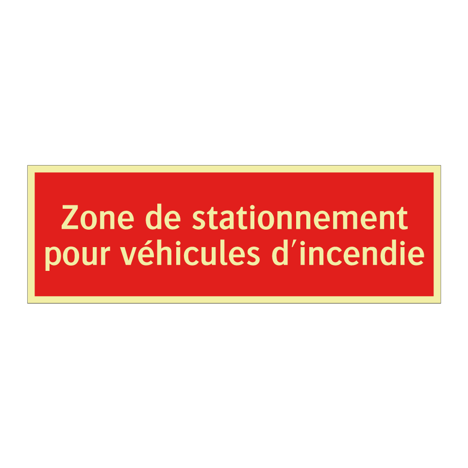 Zone de stationnement pour véhicules d'incendie