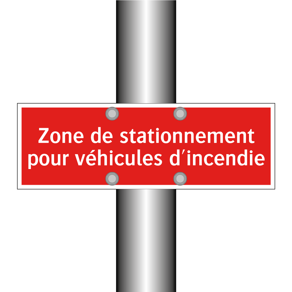 Zone de stationnement pour véhicules d'incendie