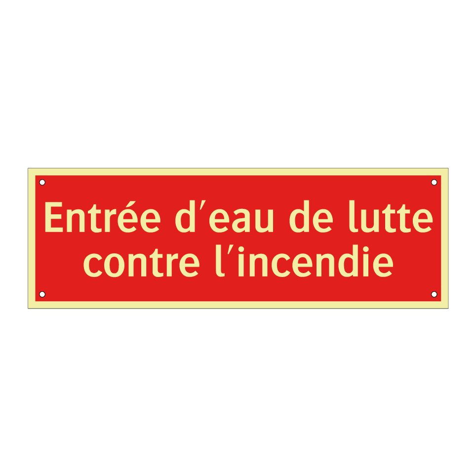 Entrée d'eau de lutte contre l'incendie