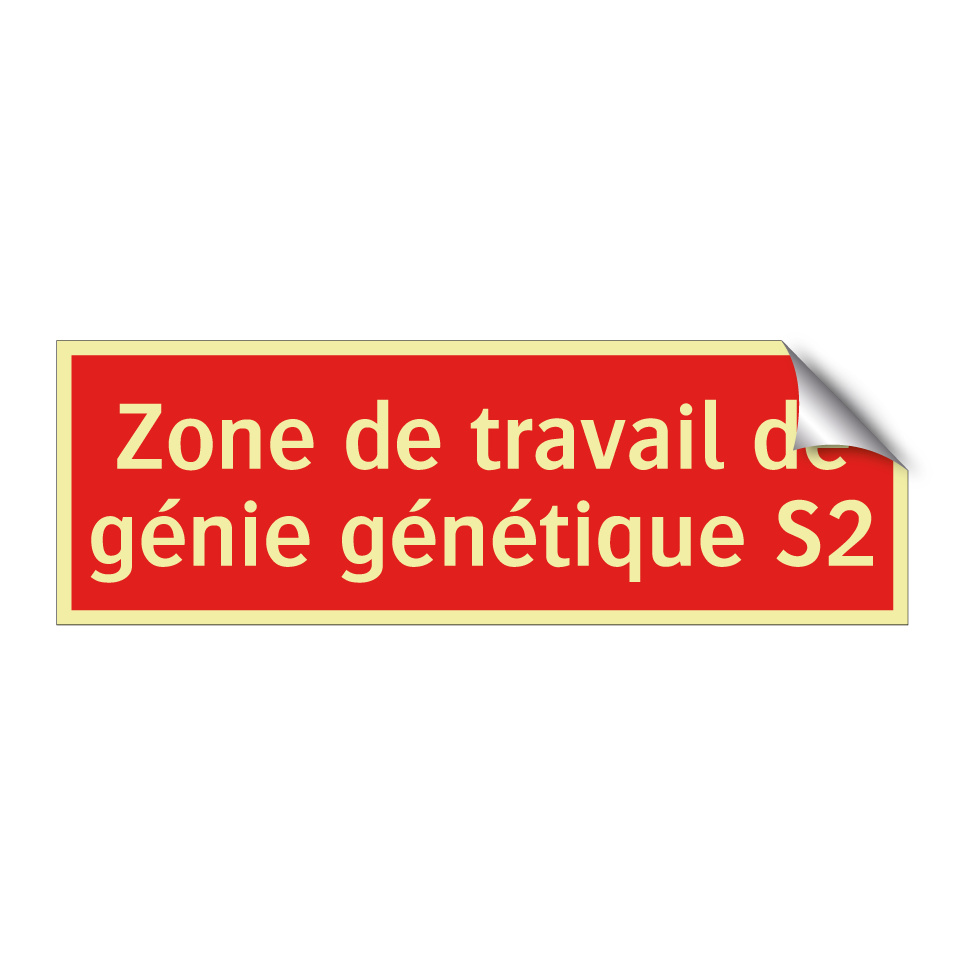 Zone de travail de génie génétique S2